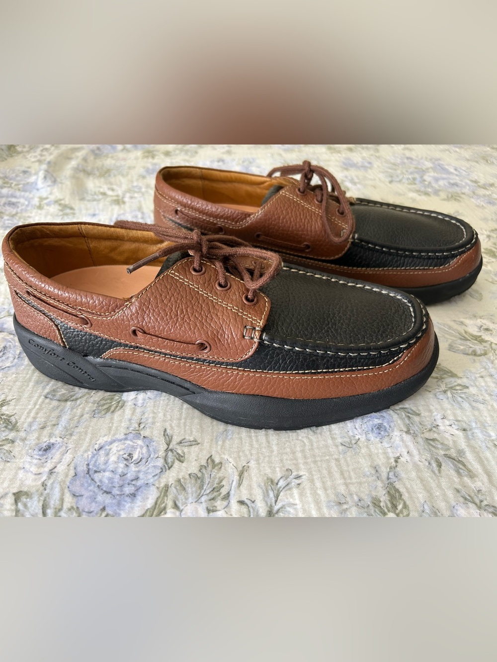 Dr. Comfort Patrick Men Casual Shoes Lace Up Brown Black Leather 8560 Size 11 W